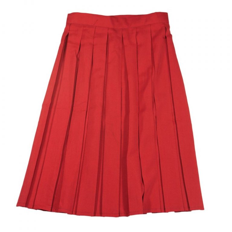 Red Pleated Skirt Enbee Stores 5154